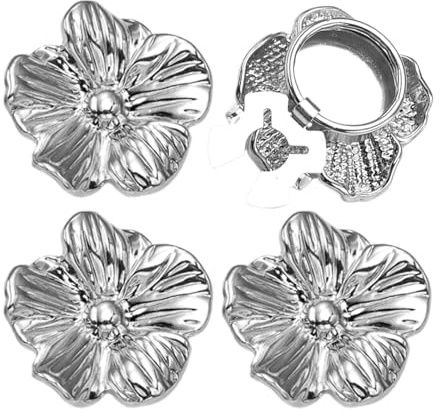 Fierudeng de Botones para Blusas de Mujer - 4 Piezas de Accesorios Desmontables,Cubrebotones con Clip | Para Blusa Vestido Camisa De Mujer En Eventos Diarios Laborales Bodas Y Citas