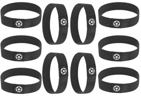 Fundas de encaje para zapatos de fútbol | Accesorios deportivos elásticos antideslizantes | 10 bandas de encaje para zapatos de fútbol para niños | para adultos y niños, para interiores y exteriores