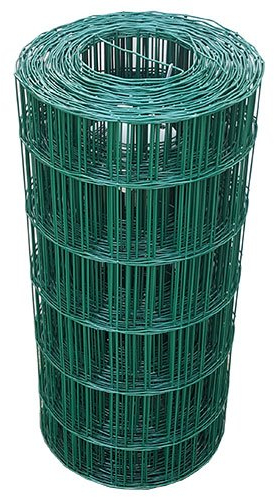 Garmix 25 Meter Maschendrahtzaun Gitterzaun Drahtzaun grün Höhe 60 cm Maschenweite 7,5 x 10 cm Gartenzaun