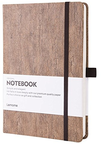 Lemome Ruled Notebook/Journal - Eco-Friendly Natural Cork Hardcover Writing Notebook with Pen Loop & Premium Thick Paper - A5 (5x8) Bound Classic Notebook