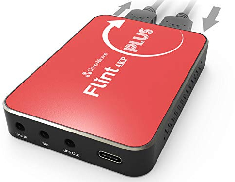 ClonerAlliance Flint 4KP Plus, 4K@60fps Passthrough, 1080p@60fps Video Capture with Mic Input, Ultra-Low Latency, Plug&Play. for Game Consoles, DSLR