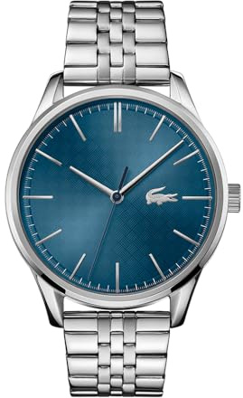 Lacoste Analog Quarzuhr für Herren mit Silbernes Edelstahlarmband - 2011049