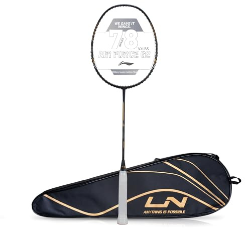 Li-Ning Air Force 77 G2 Kohlefaser Badmintonschläger mit kostenloser Vollabdeckung