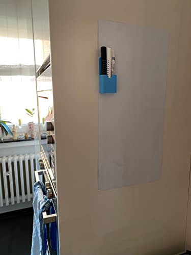 3er Set DIN A4 Ferrofolie weiß Whiteboard-Folie oder schwarz Kreidetafel-Folie selbstklebend I flexibel beschreibbar abwischbar I Haftgrund für Magnete (DIN A4-3er Set - WEISS)