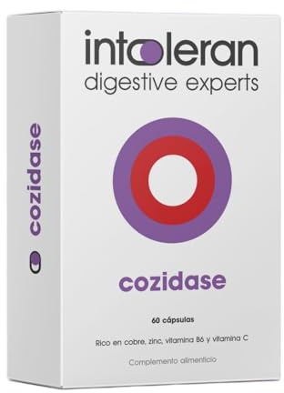 Intoleran Cozidase Enzimas Digestivas - 60 cápsulas | Suplemento nutricional para deficiencia de DAO, estimula la producción de enzima Diamino Oxidasa, con vitaminas y minerales
