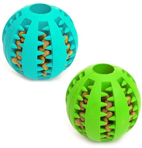 TAIHE Hundespielzeug Set, Snackball Hund, Futterball für Hunde, Hundeball für Kleine Mittelgroße, Hundeball aus 100% Naturkautschuk