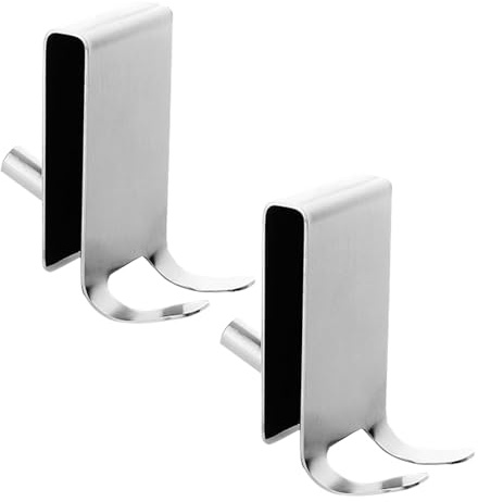 kingsea Lot de 2 crochets porte-serviettes sans perçage en acier inoxydable pour paroi de douche, paroi de douche en verre, accessoires de porte à suspendre pour salle de bain et cuisine, capacité de