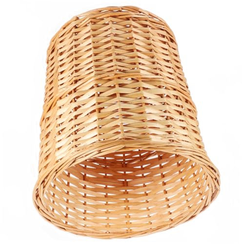 Happyyami Rustic Wicker Laundry Basket Hand-woven Storage Basket Handle Decorative Waste Bin for Kitchen
