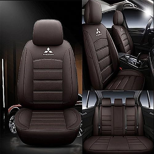 ZUMAHA Autositzüberzug für Mitsubishi Pajero V93(V97) 5 Seats 2008-2016 2017 2018 2019 Sitzbezügesets Custom Car Seat Cover Set Sitzbezüge Auflagen Zubehör,Coffeestyle
