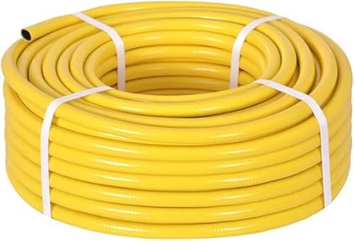 LETTUCE EAT® 100 Metre Yellow Garden Hose Pipe - 100M Reinforced Heavy Duty Anti-Kink Watering Solution Ideal for Watering, Gardening, and Cleaning Tasks