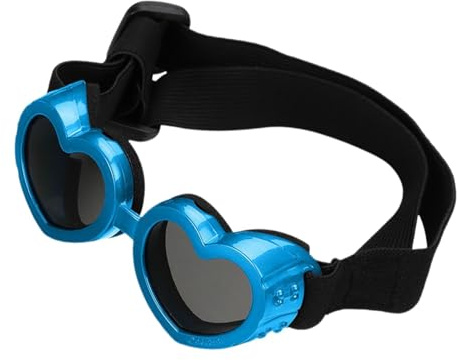 Lunettes de Soleil Coeur pour Chien,Lunettes de Soleil Coeur pour Chiens | Lunettes de Protection UV pour Animaux de Compagnie,Lunettes de Soleil pour Petit Chien pour Le Cyclisme, Lunettes antibuée,