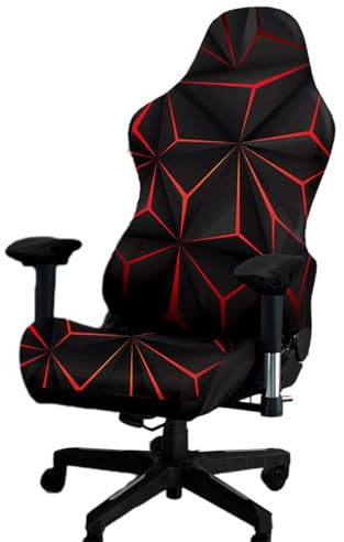 Kitegrese Bedruckter Schonbezug für Gaming-Stuhl, kratzfester, dehnbarer Gaming-Stuhlbezug mit Armlehnenbezug für Katzen(B)