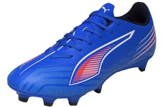 PUMA Ultra 6 Play FG/AG WN's Zapatos de fútbol para Mujer, Ultra Blue Puma White Glowing Red, 37 EU