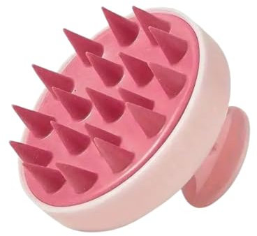 Scalp Massager, Shampoo Scrub Brush, Soft Silicone for Wet and Dry Hair, Promote Hair Growth Head Massager, Massage Scalp, Reduce Dandruff. for Men and Women. Pink
