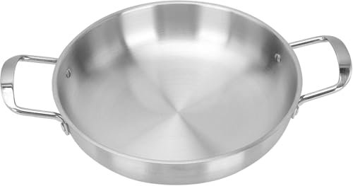 Stainless Steel Ramen Pot Stew Pot Kitchen Stockpot Cooking Pot Thickened Stock Pot Vintage Style Pot Stainless Steel Stock Pot Large Serving Pot Frying pan Wok(39x27cm)
