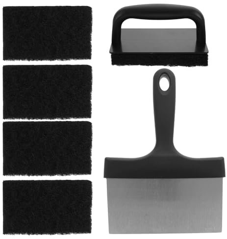 Grattoir à Grille de Barbecue Lot de 6 Set de Set de Acier Inoxydable Noir