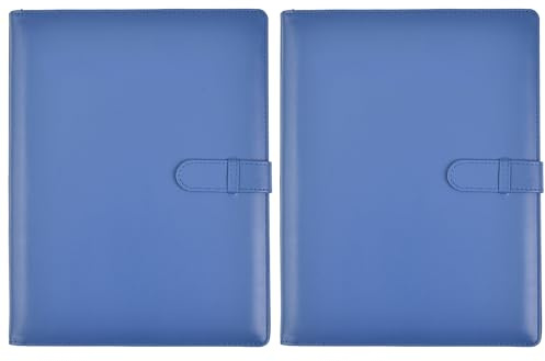 Arpan Zeugnismappe A4 Sichtbuch – 2 Stück Professionelle Portfolio-Halter mit je 36 kopiersicheren Hüllen, A4-Ordner für Papiere & Präsentationen, Soft-Touch-Blau