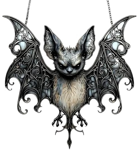 XFSRG Décoration Halloween Chauve Souris Peut Être Suspendu Halloween Decoration Accessoire d'Intérieur Réaliste et Vivant Accessoire de Fête