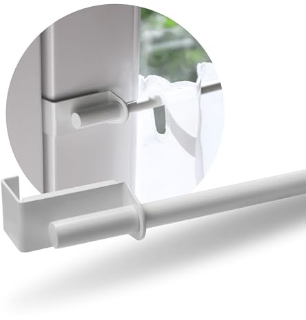 Rollina Gardinenstange zum Klemmen ohne Bohren | 60-90cm (Rahmen 13-17mm)