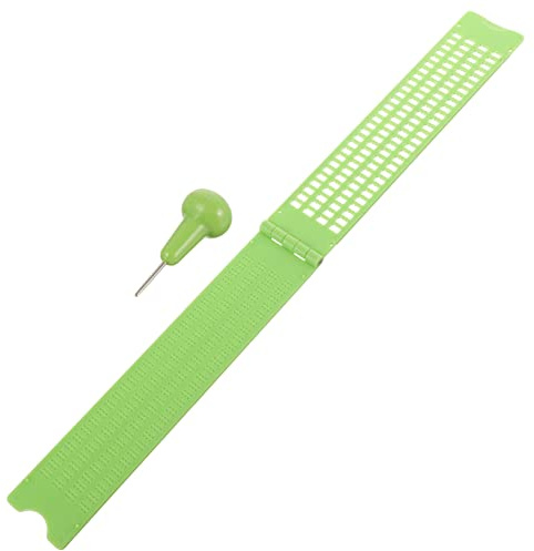 Anneome Piastra di Scrittura Braille Ausilio Educativo per Non Vedenti in Plastica Penna Tattile Flessibile e Resistente 4 Righe e 28 Celle per Ciechi