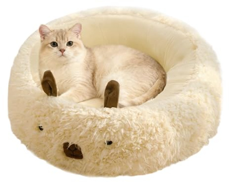 Dog Bed - Cuddly Cave Pet Sleeping Area Round Soft Comfortable Warming Relaxing Sleeping Place Dogs Cats Puppies Kittens Animals Orthopaedic Ergonomic Non-Slip Indoor Outdoor Tr
