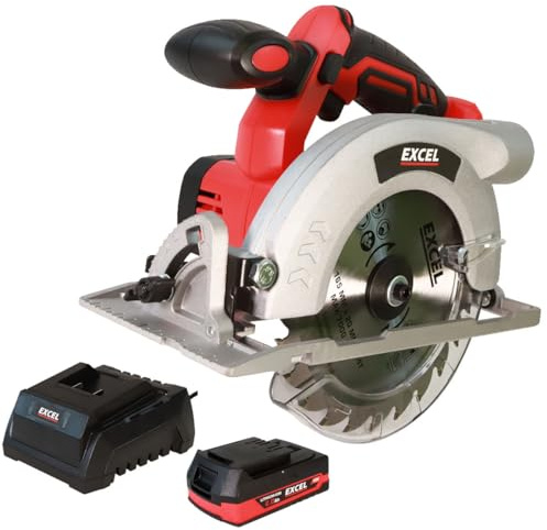 Excel 18V Cordless Circular Saw 165mm with 1 x 2.0Ah Battery & Charger