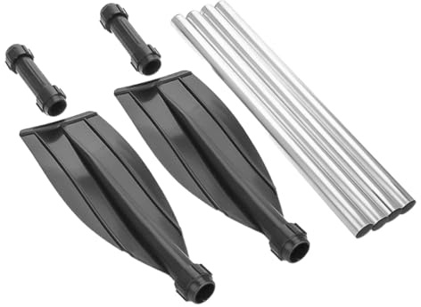 Alipis Aluminiumlegierung Doppelend Kajakpaddel 210cm Schwarz Abnehmbares Mehrzweck Bootsruder für Kajak Kanu und Floß mit Gerippten Blättern und Tropfringen