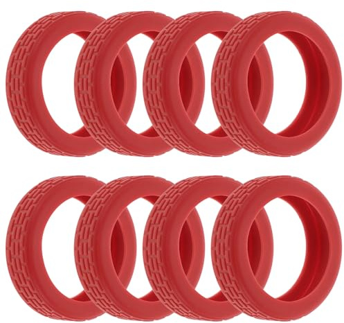 Abaodam Copriruote per Valigie in Silicone 8 Pezzi Rosso Vino 55x55x15mm Copertura di Ricambio Silenziosa Antiscivolo Protezione per Ruote Bagagli da Viaggio