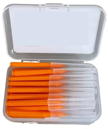 Interdentalborste 30 st mellantandborstar rengöringsmedel tandborste (0,9 mm orange)