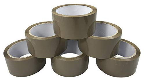 triplast 48 mm x 66 m Ruban adhésif d'emballage valeur – Chamois marron (Lot de 6)