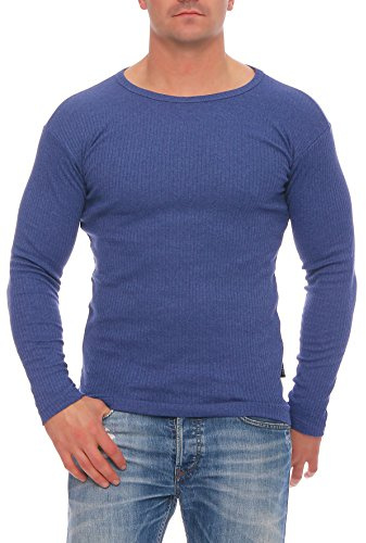 stylenmore Herren Thermo-Unterhemd Langarm Innenfleece Winter Kälteschutz Longsleeve Wintersport Wandern Arbeitskleidung angeraut wärmend M-4XL Anthrazit Dunkelblau Grau