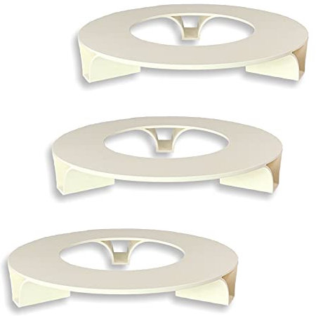 terraced® - Juego de 3 Cubremacetas Posavasos para Maceta, Color: Blanco, Redondo, 27 cm de Diámetro, Platillo para Maceta, Material Reciclado, Fabricado en Alemania