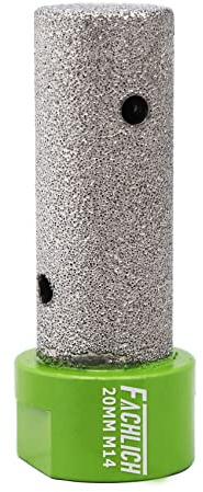 FACHLICH Diamant Fingerfräser Durchmesser 20mm Diamantbohrer M14 Gewinde Vergrößerung Vorhandener Löcher in Porzellan Keramik Marmor Granit