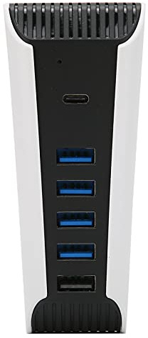 5-Port USB Hub for PS5, 5 in 1 USB High-Speed Expansion Hub Charger, USB Expansion Hub USB Extender with USB2.0, Plug and Play