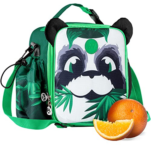 Trueché 8L Bolsa Termica Porta Alimentos Fiambrera Infantil Escuela, Mochila Nevera Isotermica Bolsa Merienda Lancheira Termica Fiambrera Panda Jungla