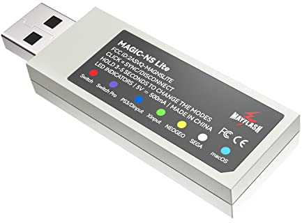 MAYFLASH Magic-NS Lite Wireless Bluetooth USB Adapter for Switch, Switch 2, Windows, Steam Deck, macOS, Raspberry Pi, Compatible with Xbox Series X & S Bluetooth Controller, PS5 Controller and More