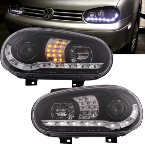 CR-Lights Led Scheinwerfer Set in schwarz für VW Golf IV 09.1997-09.2003