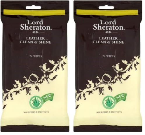 Lord Sheraton 83567 Leather Clean and Shine Wipes, Clear, 24 Count (Pack of 2)