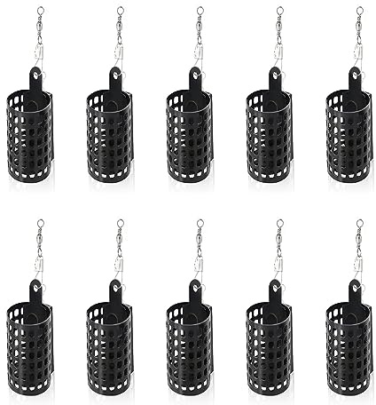 10 Piezas Feeder para Pesca,Cebador Pesca,Comedero para Pesca Jaula De Metal,para Jaula De Cebo De Pesca Adecuada para Pescar