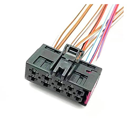 EVURU 10Pin Auto Connecteur Électronique Fil Harnais Siège Chauffage Mâle Femelle Prise Prise Compatible avec 7L0972762 8E0972710 avec Câble (Color : 10P Female, Size : 1Pc with 15cm Wire)