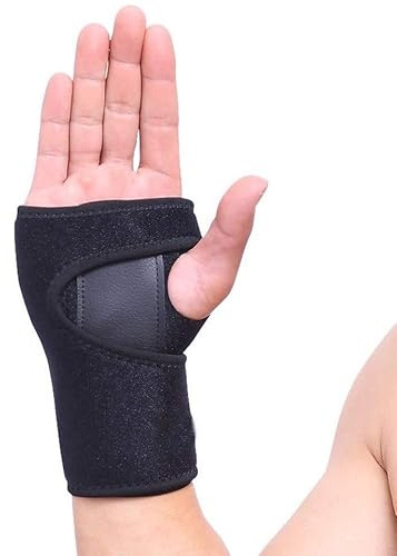Compression Wrist Support Brace for Men & Women | Adjustable Wrist Support Wraps | Wrist Band Support Sleeve | Carpal Tunnel Brace for Pain Relief, Tendonitis, Arthritis, Gym, Sports (Black, Right)