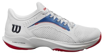 Wilson kvinnors Hurakn 2.0 tennissko, vit/Deja Vu Blue Red, 30 EU, Vit Deja Vu blå Wilson röd, 6.5 UK