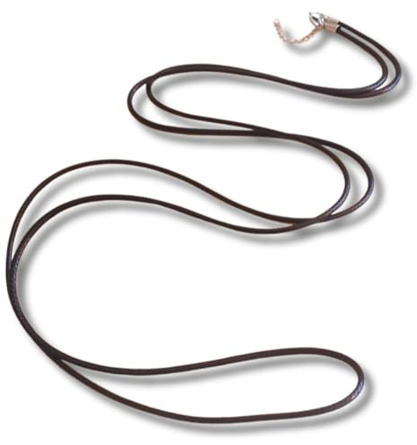 Naïris bijoux Cordon en Cuir Noir pour Bola de Grossesse - Élégant Sautoir Maternité de 114 cm de Longueur