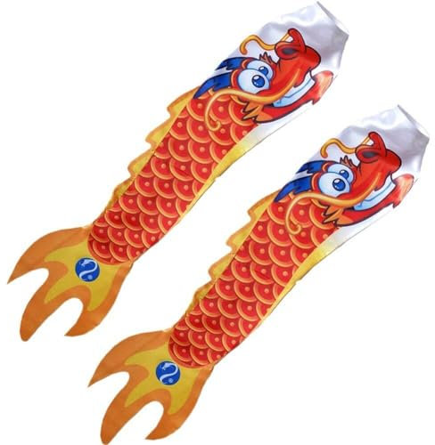 2 Teile/Satz Chinesische Drachen Geformt Flagge Windsack Flagge Decor Outdoor Drachen Windsack Drachen Hängen Flagge Für Garten Dekoration