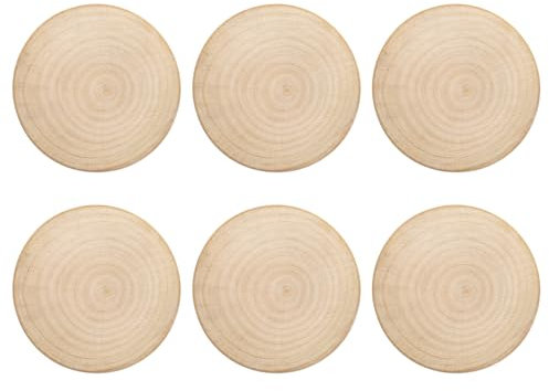 OralGos Abrebotellas con imán simple para nevera, 6 unidades, de madera, redondo, para nevera, abridor de cerveza, decoración magnética