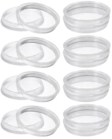 sourcing map 16 Pcs Round Furniture Caster Cups, 1-7/8 Plastic Furniture Pads Floor Protectors for Carpet Floors