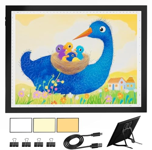 Tablette lumineuse A3 pour peinture diamant 2ème génération, tableau lumineux pour dessin, table lumineuse pour désherbage, vinyle à gradation continue, borad pour Cricut Animation Skeching