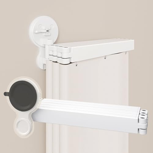 YKMBFEQC Bastoni per Tende Ad Angolo per Il Bagno, Set di Tende da Doccia in Lino Pieghevoli Moderne, Angolo Regolabile A Scomparsa, Fondo Appesantito, Senza Trapano, Salvaspazio(5-Fold 172cm)