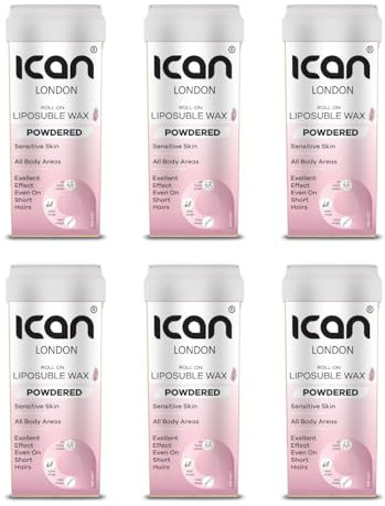 ICan London Liposoluble Roll-On Wax Cartridge, Powdered 100ml, Pack of 6