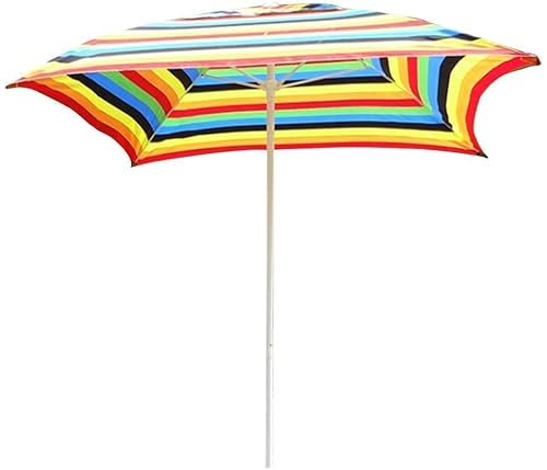 HUIBBGO Ombrellone da Spiaggia 2,0 m Quadrato Portatile da Esterno, ombrellone a baldacchino Pieghevole Compatto UV Protettivo per Balcone terrazza Giardino ombrellone da Esterno Parasole Riparo